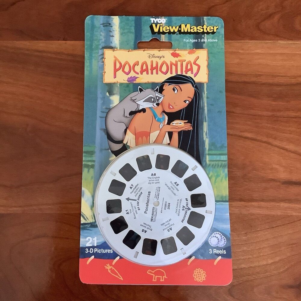 Vintage View Master Disney Pocahontas 3-D Reels 1995 3 Reels/Pack New